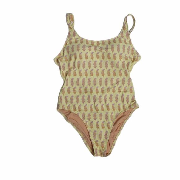 NWT J CREW x SZ Blockprints swimsuit yellow‎ one piece bathing suit 14 - Picture 2 of 11